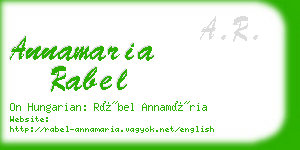 annamaria rabel business card